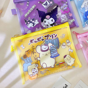 【Ready Stock】Cartoon Sanrio Kitty Car Spiderman Pencil  7in1 Stationary Set Transparent Mesh Storage Bag Birthday Door Gift