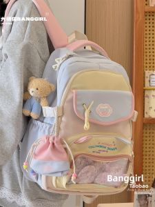 Adorable Transparent Large Capacity Backpack Big Orange Cat Dual Shoulder Bag for Junior And High School Students Female Version 2025 New Arrival
