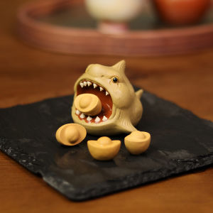Handmade Purple Clay Wealth Attracting Shark Tea Pet Cute Table Decoration Tea Play Premium Quality Soft Cute Healing Style