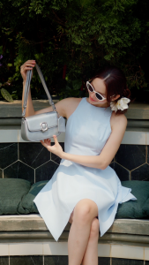 Túi Yuumy (Thời trang nữ khóa oval kèm gương mini - Túi đeo chéo da Glossy YN312)
