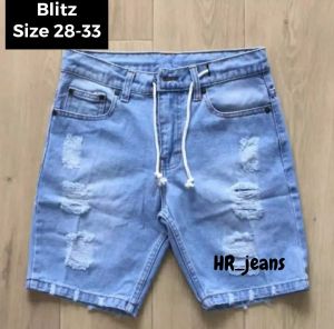 jeans pendek sobek pria