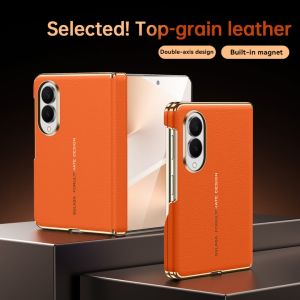 Compatible with For Samsung Galaxy Z Fold 8 ultra /8 Wide Case Wireless Charging Ultra Thin Genuine Leather Case Full Body Hinge Protection Shockproof Cover Phone Case for Z Fold 8 Wide(Red)