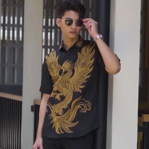 MENSBATIK -Phoenix Flamorio II- Batik Pria - Lengan Pendek
