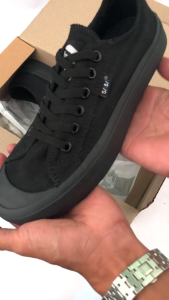 SABA Basic All Black - Sepatu Sneakers Casual Pria Wanita 100% Original - BS  02