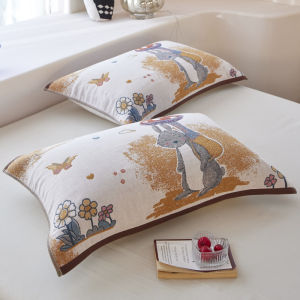 Dream Late Search Pure Cotton Gauze Cute Pet Healing Series Pillowcase Skin-friendly Dirt-resistant Machine Washable Anti-oil Breathable