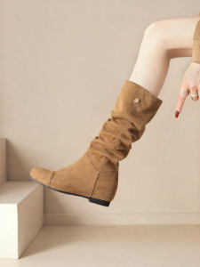 Josiny | 2026 Autumn/Winter New Style Tall Boots Brown Below Knee