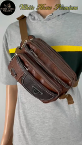 BS Men Waist Bag Travel Casual Sport Pouch Bag Chest Bag Crossbody Bag Kulit Minyak Beg Pinggang Lelaki