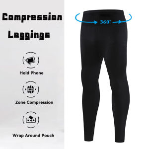 Compression Marathon Running Tights Men Women Sport Trousers Yoga Leggings with Wrap-Around Mesh Fanny Pack Quick Dry Exercise Pants BB334