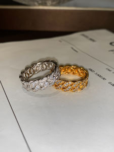 CAFFTI | Ins Style Gold Diamond-Set Ring Finger