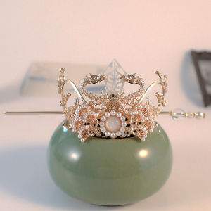 เครื่องประดับศีรษะใส่กับชุดฮั่นฝูสำหรับเด็กผู้หญิงปิ่นประดับผมสไตล์โบราณสำหรับเด็กครบชุดเครื่องประดับผมสำหรับชุดโบราณปิ่นระย้ามงกุฎหงส์เครื่องประดับสำหรับการแสดงในเทศกาล