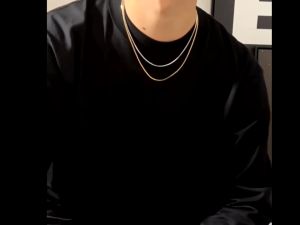 KALUNG TITANIUM PRIA WANITA MODEL PIPIH TERBARU ANTI KARAT ANTI LUNTUR