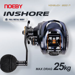 NOEBY | Noeby Inshore Baitcasting Fishing Reel 25kg Max Drag Full Metal Body 6.31 Rear Ratio Big Game Saltwater Fishing Reels