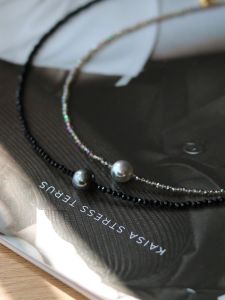 Cool Minimalist Sweet Style Crystal Bead Pearl Necklace & Choker Design