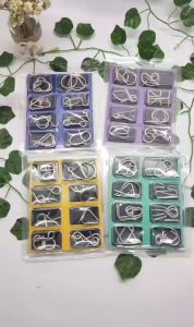 Mainan Sulap Puzzle Besi / Mainan Edukasi Metal Puzzle Set 8 In 1 AT0158