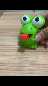 Kids Creative Stress Relief Fidget Toy Pinch Frog Dinosaur Sticking Out Tongue Relief Fidget Toy Christmas Gift
