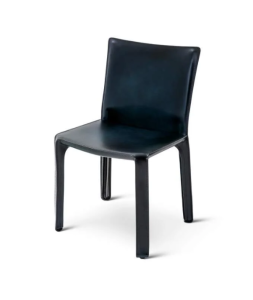 Italian Minimalist Nordic Designer Mid-Century Saddle Leather Armchair High-End Dining Chair Book Chair Retro Bauhaus Leisure Chair