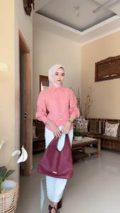 Sanju Blouse - Halinka Shirt Korean Blouse katun linen