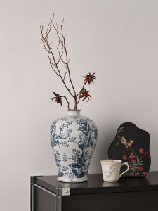 Antique Blue-and-White Ceramic Vase