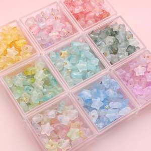 ลูกปัดอะคริลิกสีทองเล็ก ลูกปัด DIY ทำมือ อุปกรณ์สร้อยข้อมือ สายโทรศัพท์มือถือ อุปกรณ์ตกแต่ง เครื่องประดับแฟชั่น