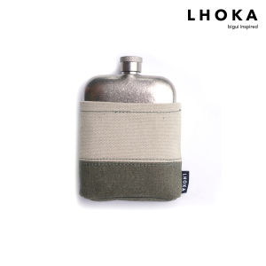 Lightweight Titanium Metal Whiskey Bottle Retro Outdoor Portable Basic Model Home Use Liquor Pot with Cloth Case