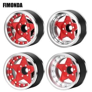 CNC Aluminum Alloy Beadlock Wheel Rim Hub Adjustable 1.9 Inch 4pcs for 1/10 RC Crawler Car TRX4 TRX6 SCX10 GEN7 8 D90