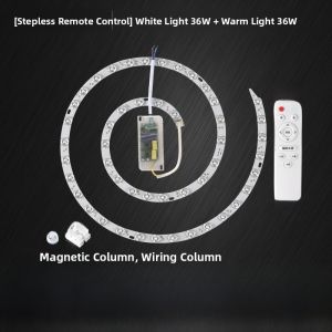 Remote Control LED Ceiling Light round Lamp Board Core Strip Fan Light Three Color Adjustable Bedroom Home Decor Lighting Source