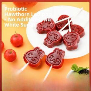 Healty Haws Flower Sugar Free Lollipop for Babies And Kids No Added Sucrose Snacks Dried Fruit Stick JinYuan Tang Probiotic Series