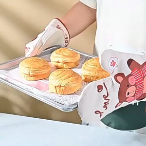 Sarung Tangan Oven Silikon Anti Panas Mitt Gloves Silicone Masak Baking Anti Slip Bear Fox Tebal