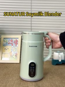 SUNATUR 800ml Mini Soya Milk Maker Multifunctional Soy Bean Machine Rice Paste Maker Soymilk Heating Wall-Breaking Breaker