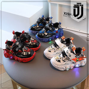 Sepatu Sneakers TRANSFORMER Lampu LED Anak usia 1-6 tahun