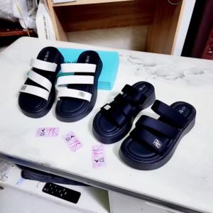 Dép Quai Chéo MinMin Da Mềm Đế Bằng 5P Chống Trượt Cao Cấp 9909-1