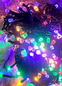 Dây Đèn Chớp Lục Giác 50M Nhiều Màu – Trang Trí Noel Tết Sự Kiện