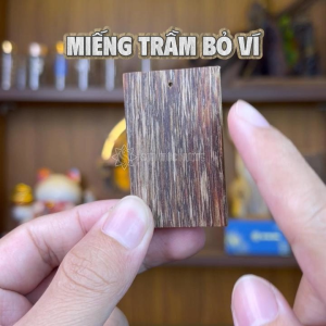 Miếng trầm hương bỏ ví tài lộc cầu sự nghiệp tiền tài sức khỏe công danh vạn sự như ý Sơn Mộc Hương