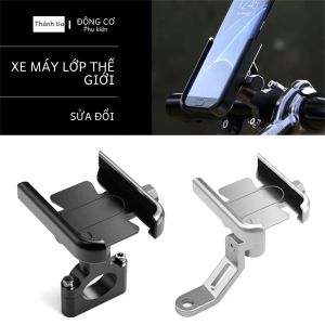 Giá Đỡ Điện Thoại Xe Máy Xe Đạp Hợp Kim Nhôm GPS Giá Đỡ Điện Thoại Di Động Cho Moto Gương Chiếu Hậu Tay Cầm Tương Thích Với Xiaomi iPhone