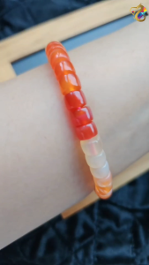 Collection Grade Duo Bao Yan Yuan Agate Abacus Rondelle Bracelet