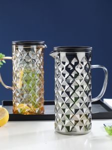 High Borosilicate Glass Cold Brew Coffee Maker Electrically Plated Large Capacity Fridge Pot New Juice Pot Zha Pot Korean Style