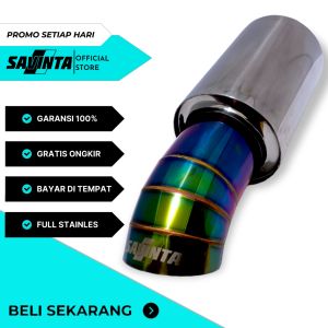 Knalpot Racing Mobil Savinta CONCHv3 Ngebas Adem Bulat Empuk Full Stainles