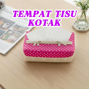 Tren-D-home - Tempat sarung tisu kotak motif bahan kain kanvas persegi panjang ruang tamu rumah tissue box cover minimalis style murah  23 cm x 13 cm x 10 cm - NMs