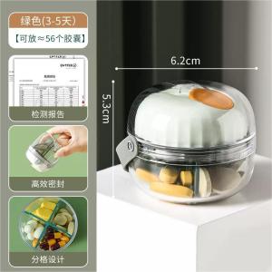 Portable Mini Sealed Moisture-Proof 4 Grids Small Medicine Box Large Capacity One Week 7 Days Pill Organizer Storage Box