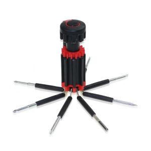 Bộ Tua Vít Đa Năng Gấp Gọn 8 Trong 1 Có Đèn LED Đầu Vặn Phillips Và Đầu Vặn Dẹt Dùng Cho Sửa Chữa Điện Tử Gia Dụng Chính Xác