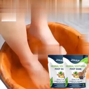 Herbal soothing foot soak foot bath soak for foot spa bag set detox japan original foot soaking madicine bag for callus remover leg slimming waist body slim effective natural saffron powder lose weight improve insomnia relief pain foot care and salon
