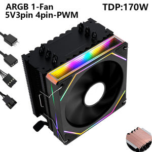 XUANFENG CPU Processor Black/White Cooler 120mm ARGB Fan 4/6 Heat Pipe Compatible LGA2011-3 2066 x79 x99 115x 1200 1700 18xx AMD