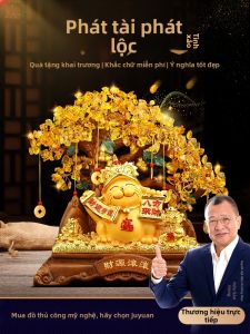 JUSHANYUAN | Prosperity Cat and Wealth Tree Ornament Decoration