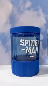แก้วน้ำ superhero งานดิสนีย์พร้อมฝาปิดและฐานซิลิโคนกันร้อน (ไม่มีหลอดแถมมานะคะสามารถใช้หลอดทั่วไปได้เลย) (BOT96)