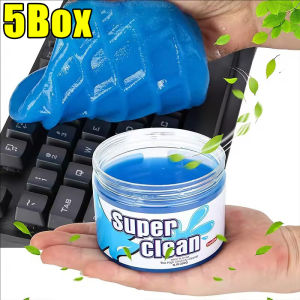 5Box(700g) Car Wash Interior Car Cleaning Gel / Magic Crystal Cleaning Jelly Gel / Universal Sticky Remover Glue for Auto Laptop Car Vent