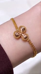 HABIB Oro Italia 916 Viola Yellow and Rose Gold Bracelet GW48321023(YR)-BI (22K Gold)
