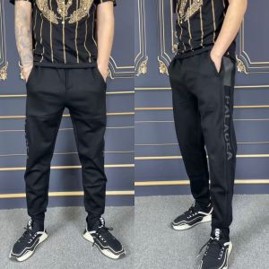 กางเกงวอร์มทรงสลิมฟิตสำหรับผู้ชาย กางเกงขายาวลำลอง เอวยางยืด ผ้าฝ้าย สีพื้น ทรงเข้ารูป ฤดูใบไม้ผลิและฤดูร้อน กางเกงขายาวทรงเข้ารูปสำหรับผู้ชาย