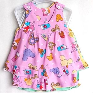 Quần áo sơ sinh đồ bộ tole lanh bé gái C2H23 đồ mặc nhà áo sát nách quần đùi trẻ em dưới 3 tuổi thoáng mát