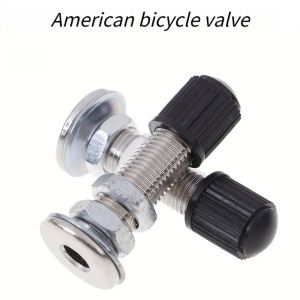 2 PCS/1 pair Hexagonal Zinc Alloy Bicycle Valve - Durable American-style Outdoor Riding Nozzle Mountain Bike Accessory