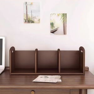 Simple Office Desk Bookshelf Small Storage Rack Student Organizer Eco-friendly Solid Wood Modern Minimalist Style Book Stand